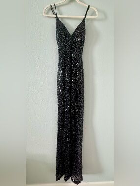 Kohl's Black Sequin Maxi Dress